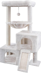 37.4" Cat Tree Tower with Twin Cat Condos by AIWIKIDE