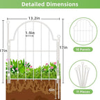 30 Pack White Decorative Garden Fence, 17in x33ft Garden Fencing Animal Barrier - Image 3