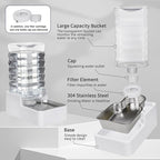 Automatic Pet Water Dispenser: 9L Gravity-Fed Stainless Steel Bowl - Image 2