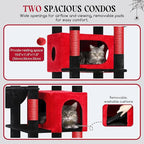 Globlazer Gothic Heavy Duty Cat Tree, 74in Sturdy Goth Cat Tower - Image 2