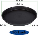 4 Pack of 16 inch Plant Saucer, Heavy Duty Plastic Plant Tray - Image 3