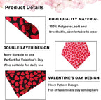ADOGGYGO Valentine Dog Bandana 2 Pack, Reversible Red Pink Heart Pet Scarf Bib - Image 5