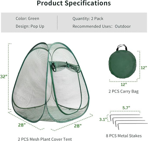 2PCS Mesh Plant Protector Tent from Animals - Image 2