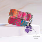 Paw Shape Dog ID Tag Stainless Steel Custom Laser Engraved, Cute Bling Glitter - Image 7