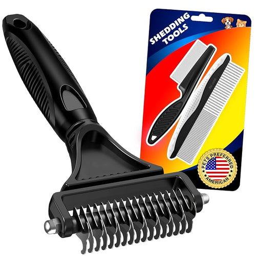 3PCS Pet Grooming Rake & Metal Comb & Flea Comb by Unknown