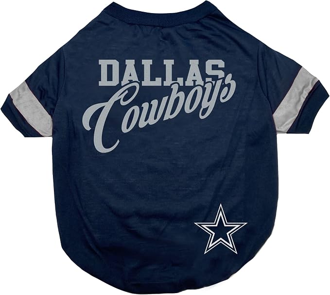 NFL Dallas Cowboys T-Shirt for Dogs & Cats, Medium. Football Dog Shirt for NFL by PETSFIRST