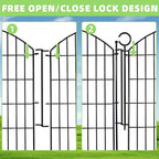 Decorative Garden Fence 40in x 30in, 10 Pack No Dig Fence Animal Barrier - Image 5