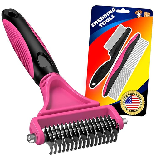 3PCS Pet Grooming Rake & Metal Comb & Flea Comb by Unknown