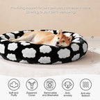 JOEJOY Donut Dog Bed Medium Size Dog, Cute Round Calming Pet Bed - Image 2