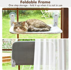 AMOSIJOY Cordless Cat Window Perch, Cat Hammock - Image 4