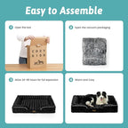 Orthopedic Dog Bed for Large Medium Size Dog, Soft and Warm Faux Fur Sofa for - Image 8