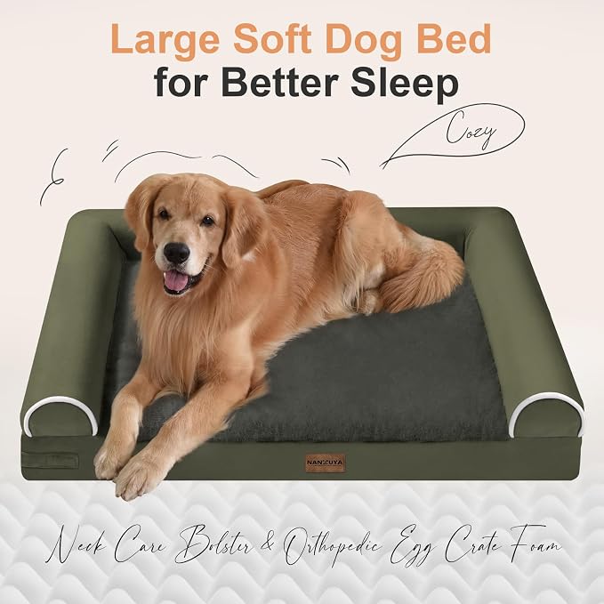 Large Dog Bed Orthopedic Washable: Jumbo Dog Bed Bolster Extra Large Dogs Egg - Image 2