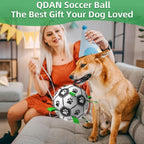 QDAN Dog Soccer Balls Toy with Bell Inside, Outdoor Interactive Toys - Image 2