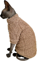 Sphynx Cat Clothes Hairless Cat Super Soft Warm Fleece T Shirt Elastic Winter - Image 4