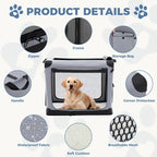 DUMOS Dog Crate 42 Inch Travel Cat Pet Carrier - Image 3