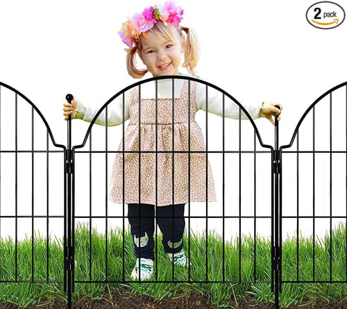 6 Panels No Dig Decorative Garden Fence, 25in x 12.2ft Animal Barrier Fencing by Blingluck