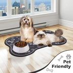Dog Cat Food Mat, Rapid AbsorbentPet Feeding Mat, Bone Shaped Dog Placemat - Image 7