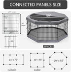 PETIME Foldable Metal Dog Exercise Pen/Pet Puppy Playpen Kennels Yard Fence - Image 3