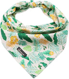 ARING PET Summer Dog Bandanas, Autumn Leaf Floral Kerchief Triangle Bibs Scarf by ARINGPET