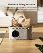 DownyPaws Cat House for Indoor Cats, Cat Bed Cave for Multiple & Large Cats Up - Image 4