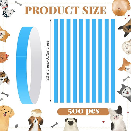 500 Count 20inch Adjustable Paper Dog Collars - Image 2