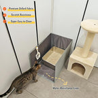 Less-Mess Cat Litter Box Enclosure, Open Top High Side - Image 4