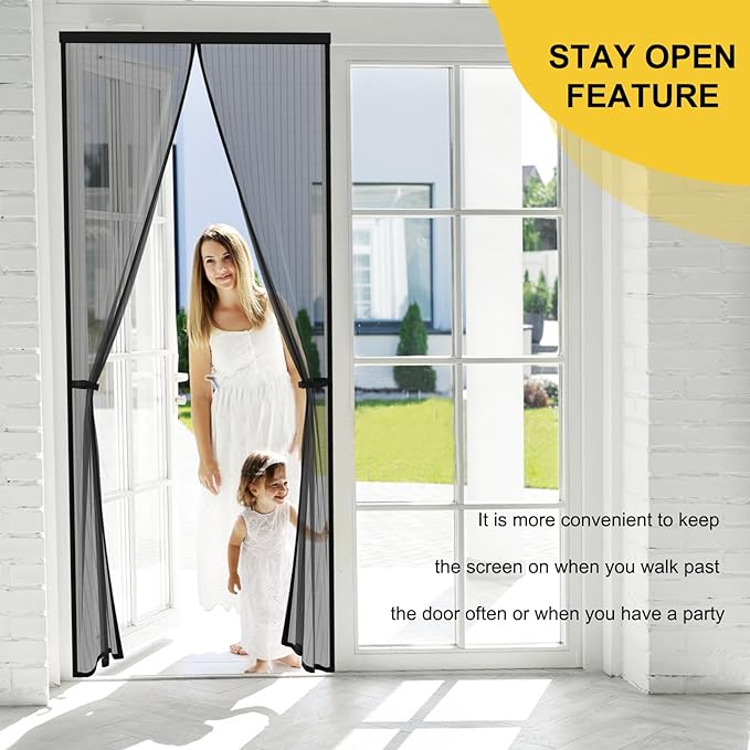 Magnetic Screen Door -Fit for Door Size:36x78 Inch, Screen Door Size - Image 3