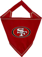Pets First NFL San Francisco 49ERS Tie Bandana, Large/X-Large. Dog Cat Scarf Bib by PETSFIRST
