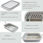 Collapsible Kitten Litter Box, 17.7 x 13.4 x 5 inch Open Cat Potty Pan - Image 5