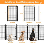 Dog Fence Outdoor Pens Outside, Portable Dog Play Pen 40" H 18 Panels Pet - Image 6