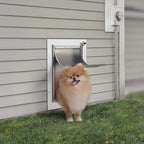 Baboni Pet Door for Wall, Steel Frame and Telescoping Tunnel, Aluminum Lock - Image 7