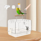 Hamster Cage Bird Travel Cage Portable Clear Accessories Acrylic Villa Bird - Image 5