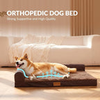 Patas Lague Orthopedic Dog Bed Medium Size Dog 30''X20'', Waterproof L Bolster - Image 3