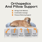 Large Dog Bed Orthopedic Washable Dog Beds Bolster - Image 2