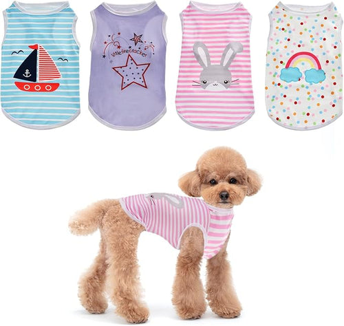 4Pcs Cat and Dog Shirts by CooShou