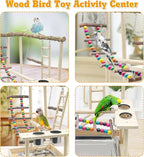 Hamiledyi Bird Playground Parrots Wood Perch Stand Cockatiel Playground Bird - Image 3
