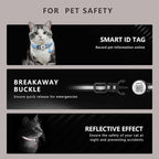 2 Pack QR Code Cat Collar for Lost Cat Recovery, Breakaway Reflective Collar - Image 3