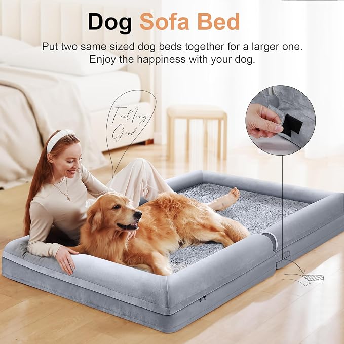 Large Dog Bed Orthopedic Washable: Beds Bolster XL Bed Large Big Dogs Memory - Image 3