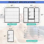 BestPet | Dog Playpen | 32 Inch, 24 Panels | Heavy Duty Metal Pet Exercise Pen - Image 8