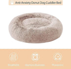 WNPETHOME Calming Dog Beds for Large Dogs, Anti-Anxiety Donut Large Pet Bed - Image 3