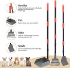 Heeyoo Dog Pooper Scooper, Dog Poop Tray and Rake Set, Pet Waste Removal Scoop - Image 2