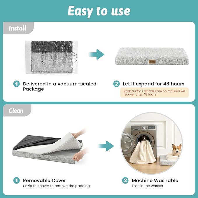 Big Dog Bed for Giant Dogs, Rectangular XXL Orthopedic Dog Beds Extra Large - Image 7