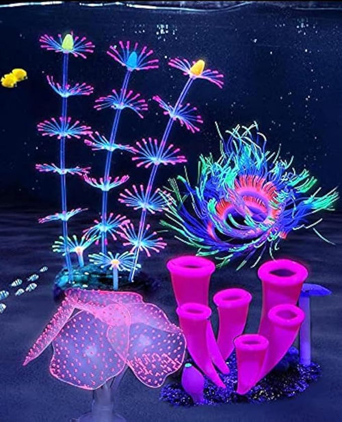 4 Pieces Aquarium Fish Tank Decorations by ZtohPyo