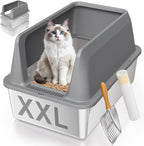 Stainless Steel Sifting Litter Box by Yoochee
