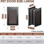 3-Flap Dog Door, All Aluminum Alloy Large Doggy Door Doggie door - Image 5
