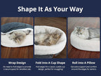 Self Warming Cat Bed, 17.7" x 13.7" Anti-Slip Soft Round Thermal Pet Cushion Bed - Image 4