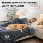 LOOBANI Waterproof Blanket for Bed: Reversible Soft Flannel Twin Bed Blanket - Image 2