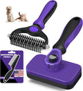 3PCS Self Cleaning Slicker Brush & Pet Grooming Rake & Flea Comb by Augwind