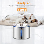 Cat Fountain, 84oz/2.5L Stainless Steel Pet Water Fountain, Automatic Dog Water - Image 4