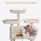 SHA CERLIN 68 Inches Multi-Level Large Cat Tree - Image 4